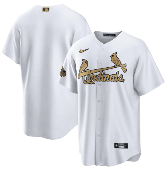 St. Louis Cardinals Blank White 2022 All-Star Cool Base Stitched Baseball Jersey - Click Image to Close