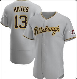 Pittsburgh Pirates #13 KeBryan Hayes Gray Flex Base Stitched Jersey - Click Image to Close