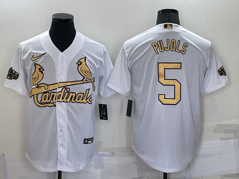 St. Louis Cardinals #5 Albert Pujols White 2022 All Star Stitched Cool Base Nike Jersey