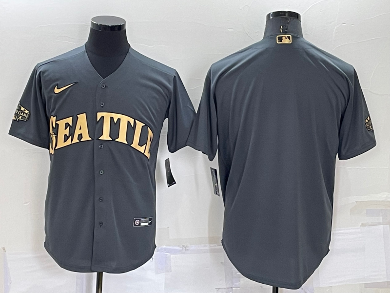 Seattle Mariners Blank Grey 2022 All Star Stitched Cool Base Nike Jersey