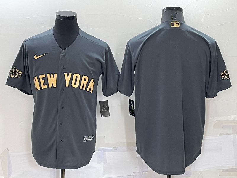 New York Yankees Blank Grey 2022 All Star Stitched Cool Base Nike Jersey