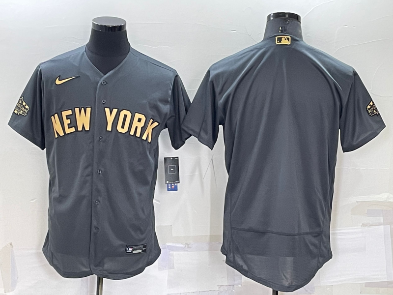 New York Yankees Blank Grey 2022 All Star Stitched Flex Base Nike Jersey