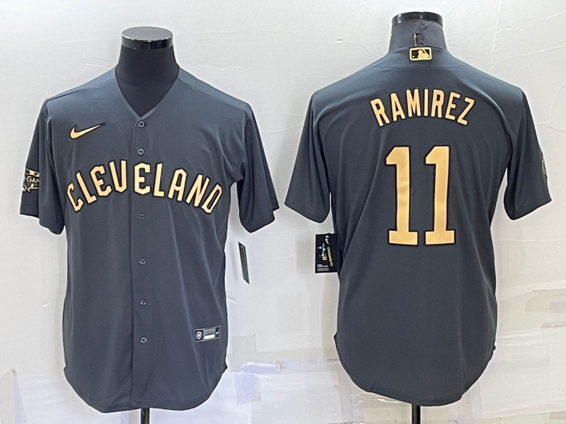 Cleveland Indians #11 Jose Ramirez Grey 2022 All Star Stitched Cool Base Nike Jersey - Click Image to Close