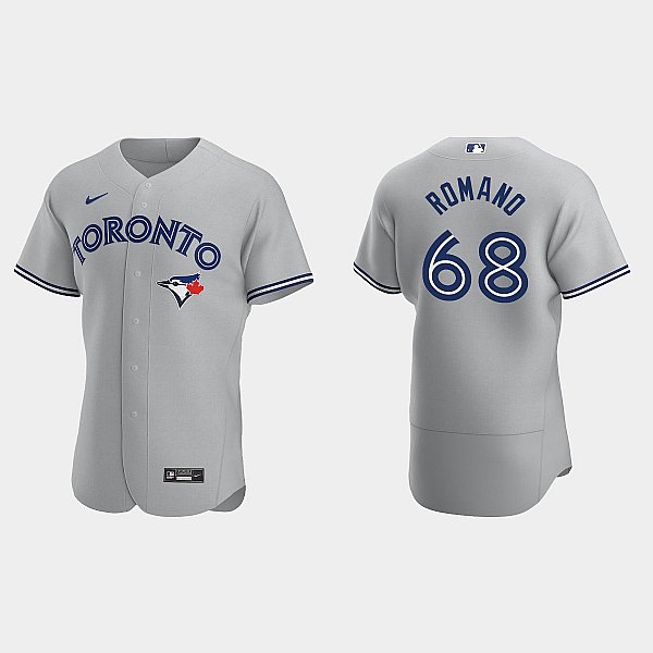 Jordan Romano Toronto Blue Jays #68 Gray Authentic Road Jersey