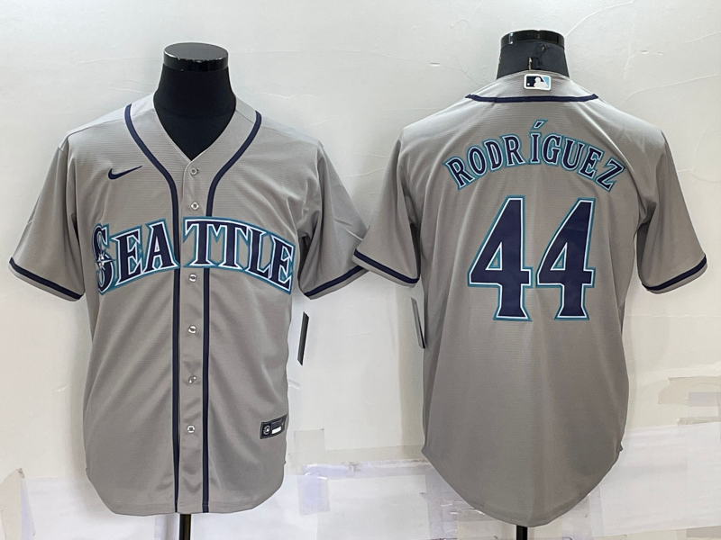 Seattle Mariners #44 Julio Rodriguez Grey Stitched MLB Cool Base Nike Jersey