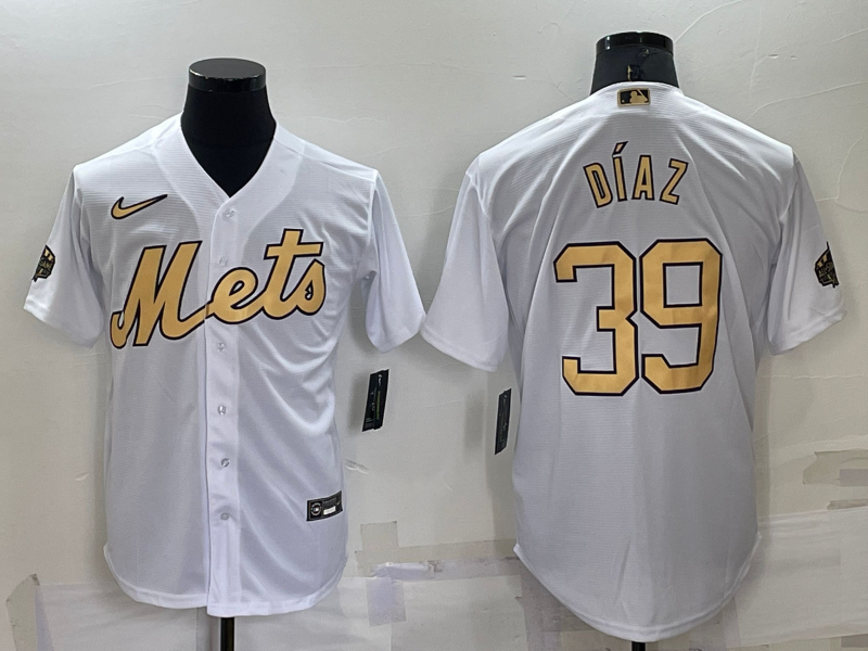 New York Mets #39 Edwin Diaz White 2022 All Star Stitched Cool Base Nike Jersey