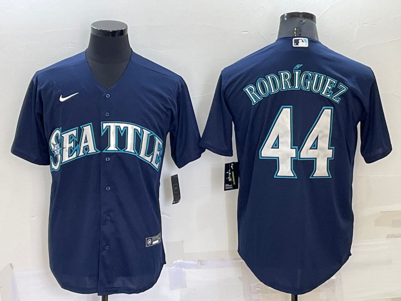 Seattle Mariners #44 Julio Rodriguez Navy Blue Stitched MLB Cool Base Nike Jersey