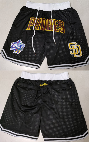 San Diego Padres Black Shorts (Run Small)