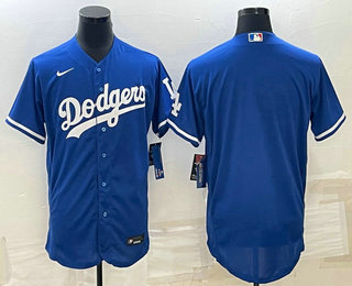 Los Angeles Dodgers Blank Blue Flex Base Stitched Baseball Jersey