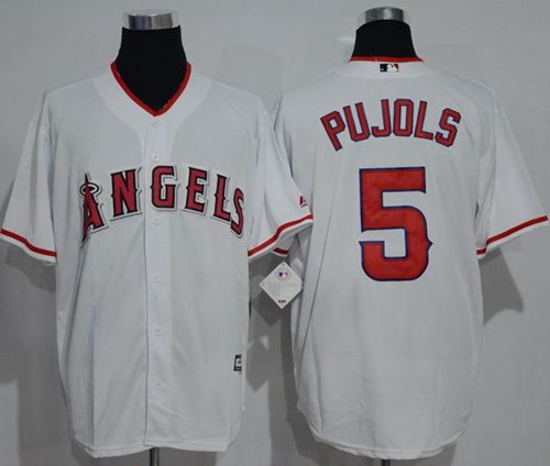 Angels of Anaheim #5 Albert Pujols White New Cool Base Stitched MLB Jersey