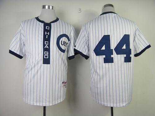 Cubs #44 Anthony Rizzo White 1909 Turn Back The Clock Stitched MLB Jersey - Click Image to Close