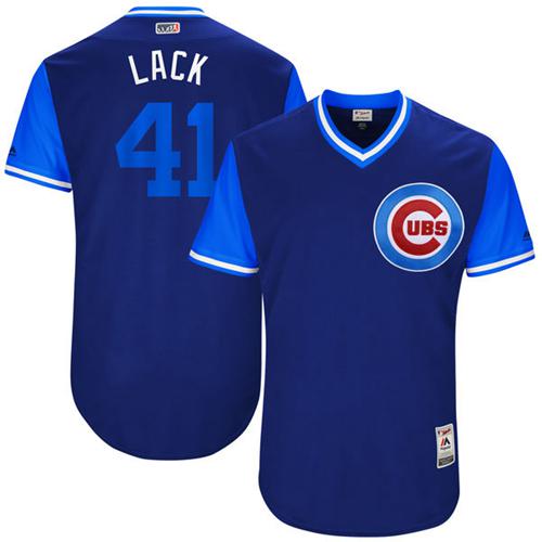 Cubs #41 John Lackey Royal "Lack" Players Weekend Authentic Stitched MLB Jersey