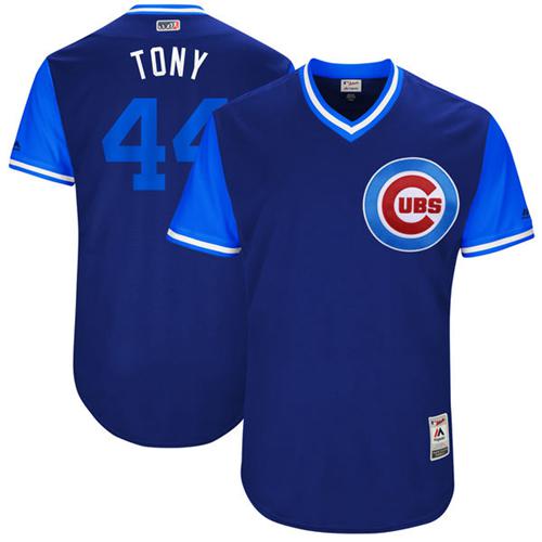 Cubs #44 Anthony Rizzo Royal "Tony" Players Weekend Authentic Stitched MLB Jersey