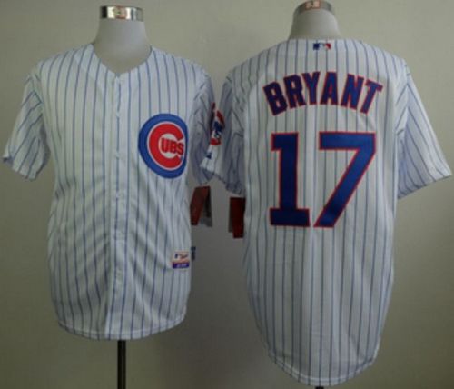 Cubs #17 Kris Bryant White Home Cool Base Stitched MLB Jersey