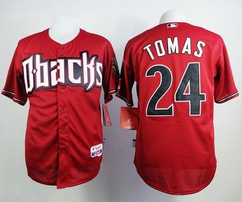 Diamondbacks #24 Yasmany Tomas Red Cool Base Stitched MLB Jersey - Click Image to Close