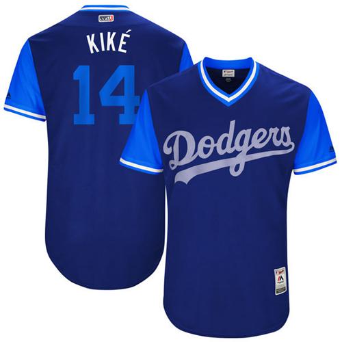 Dodgers #14 Enrique Hernandez Royal "Kike" Players Weekend Authentic Stitched MLB Jersey