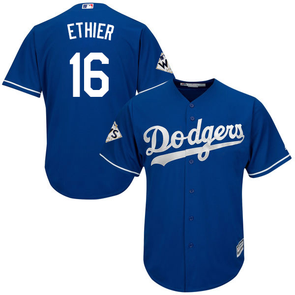 Dodgers #16 Andre Ethier Blue New Cool Base 2017 World Series Bound Stitched MLB Jersey