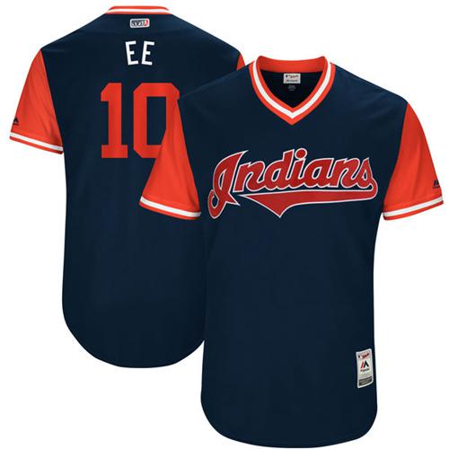 Indians #10 Edwin Encarnacion Navy "EE" Players Weekend Authentic Stitched MLB Jersey