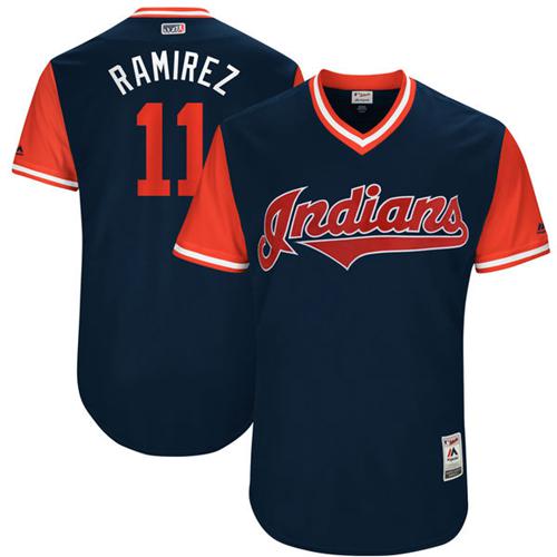 Indians #11 Jose Ramirez Navy "Ramirez" Players Weekend Authentic Stitched MLB Jersey