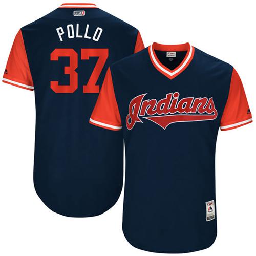 Indians #37 Cody Allen Navy "Pollo" Players Weekend Authentic Stitched MLB Jersey