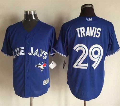 Blue Jays #29 Devon Travis Blue New Cool Base Stitched MLB Jersey - Click Image to Close