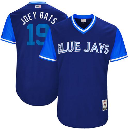 Blue Jays #19 Jose Bautista Navy "Joey Bats" Players Weekend Authentic Stitched MLB Jersey - Click Image to Close