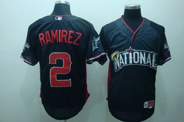 Marlins #2 Hanley Ramirez Blue Nation League 2010 All Star BP Stitched MLB Jersey - Click Image to Close