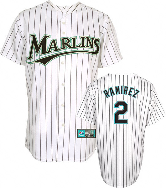 Marlins #2 Hanley Ramirez White Stitched MLB Jersey