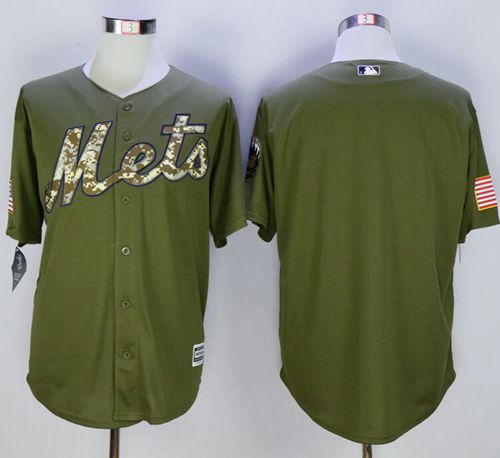 Mets Blank Green Camo New Cool Base Stitched MLB Jersey - Click Image to Close