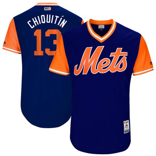 Mets #13 Asdrubal Cabrera Royal "Chiquitin" Players Weekend Authentic Stitched MLB Jersey