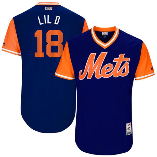 Mets #18 Travis d'Arnaud Royal "Lil D" Players Weekend Authentic Stitched MLB Jersey