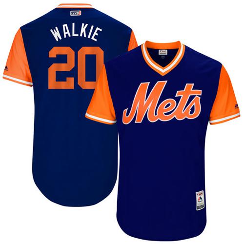 Mets #20 Neil Walker Royal "Walkie" Players Weekend Authentic Stitched MLB Jersey