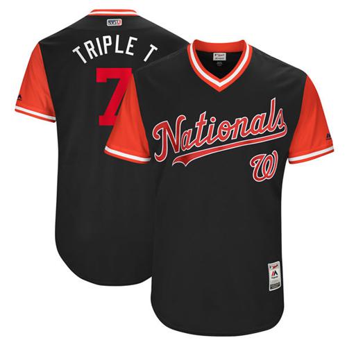 Nationals #7 Trea Turner Navy "Triple T" Players Weekend Authentic Stitched MLB Jersey