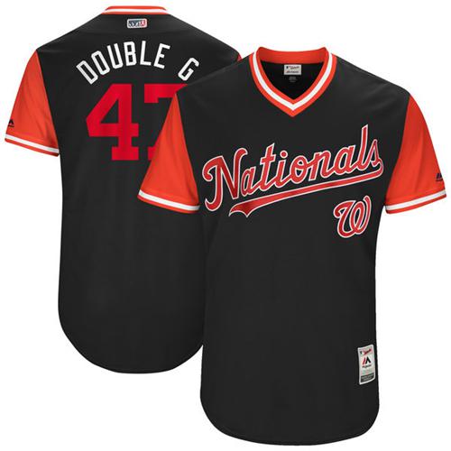 Nationals #47 Gio Gonzalez Navy "Double G" Players Weekend Authentic Stitched MLB Jersey