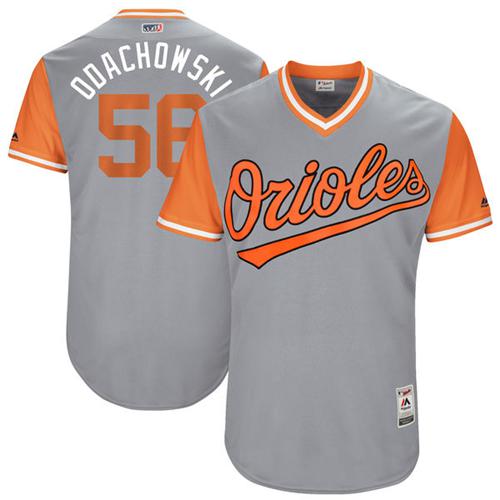 Orioles #56 Darren O'Day Gray "Odachowski" Players Weekend Authentic Stitched MLB Jersey - Click Image to Close