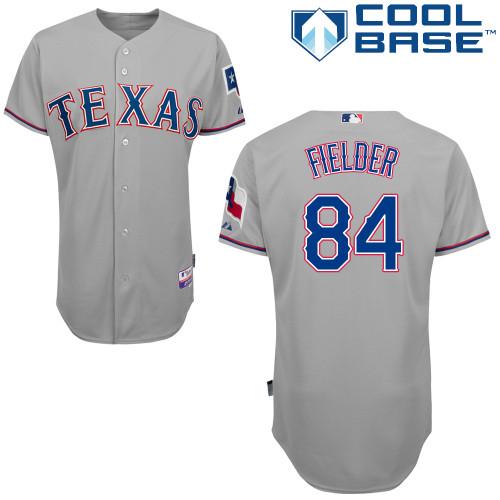 Rangers #84 Prince Fielder Grey Cool Base Stitched MLB Jersey - Click Image to Close