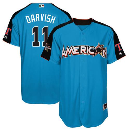 Rangers #11 Yu Darvish Blue 2017 All-Star American League Stitched MLB Jersey