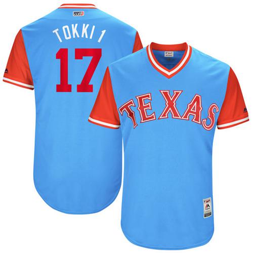 Rangers #17 Shin-Soo Choo Light Blue "Tokki 1" Players Weekend Authentic Stitched MLB Jersey