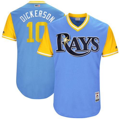 Rays #10 Corey Dickerson Light Blue "Dickerson" Players Weekend Authentic Stitched MLB Jersey