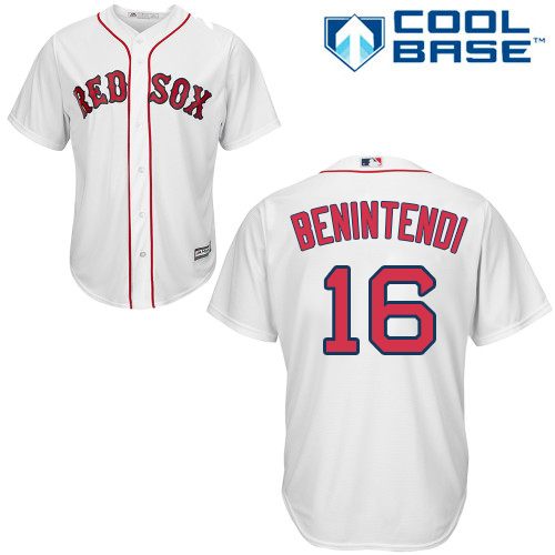 Red Sox #16 Andrew Benintendi White New Cool Base Stitched MLB Jersey