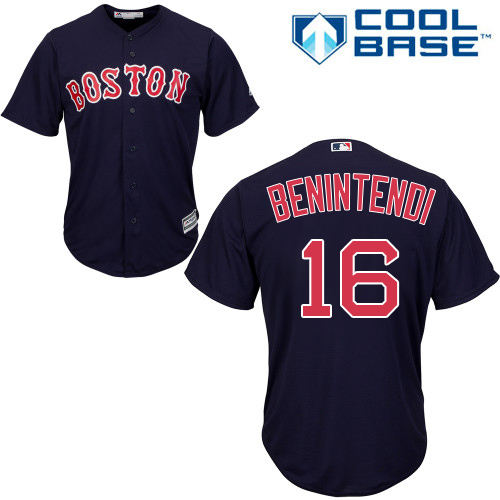 Red Sox #16 Andrew Benintendi Navy Blue New Cool Base Stitched MLB Jersey