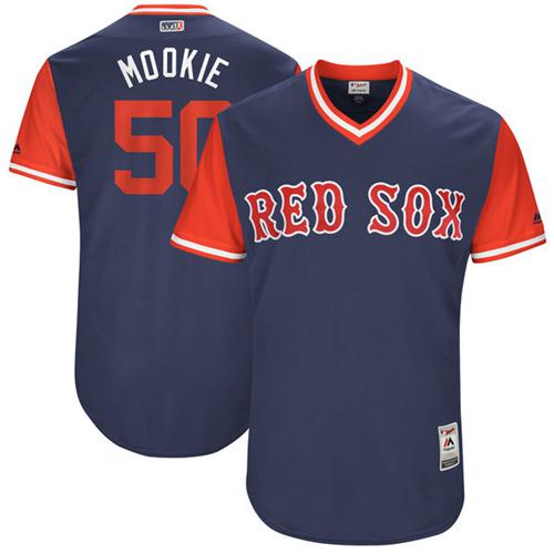 Red Sox #50 Mookie Betts Navy "Mookie" Players Weekend Authentic Stitched MLB Jersey