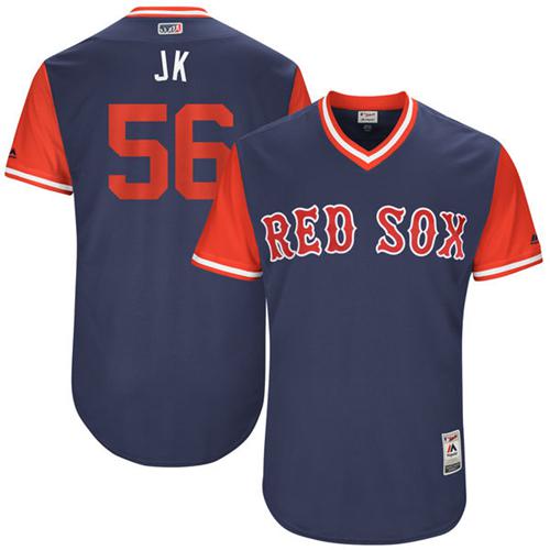 Red Sox #56 Joe Kelly Navy "JK" Players Weekend Authentic Stitched MLB Jersey