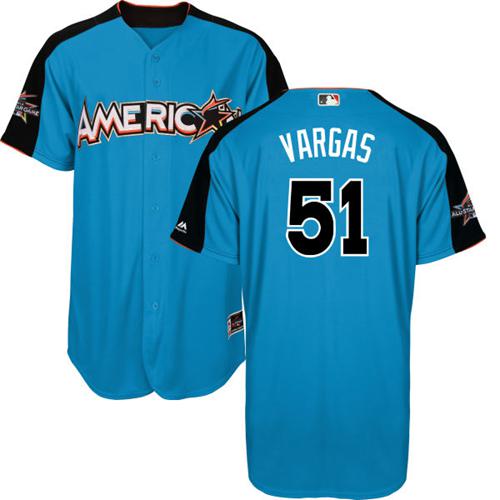 Royals #51 Jason Vargas Blue 2017 All-Star American League Stitched MLB Jersey