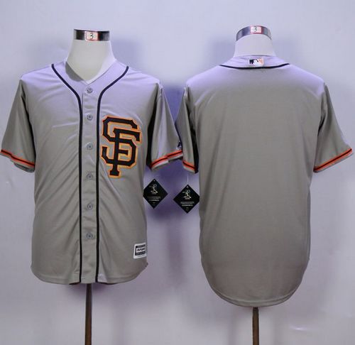 Giants Blank Grey Road 2 New Cool Base Stitched MLB Jersey - Click Image to Close