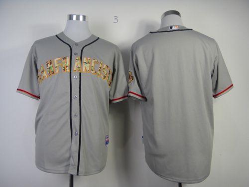 Giants Blank Grey USMC Cool Base Stitched MLB Jersey - Click Image to Close
