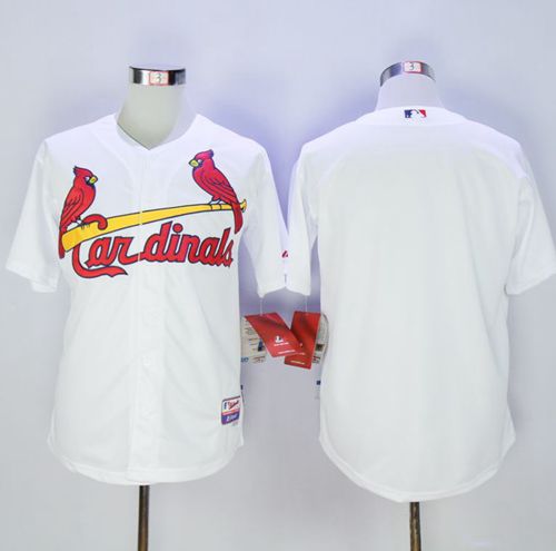 Cardinals Blank White Cool Base Stitched MLB Jersey - Click Image to Close