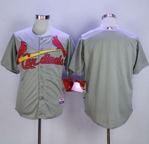 Cardinals Blank Grey Cool Base Stitched MLB Jersey - Click Image to Close
