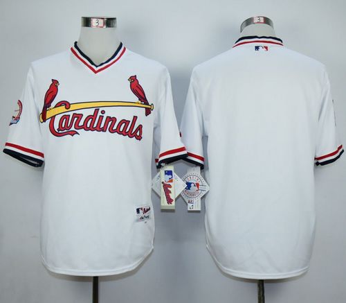 Cardinals Blank White 1982 Turn Back The Clock Stitched MLB Jersey - Click Image to Close