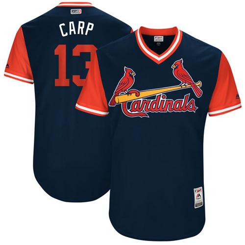 Cardinals #13 Matt Carpenter Navy "Carp" Players Weekend Authentic Stitched MLB Jersey